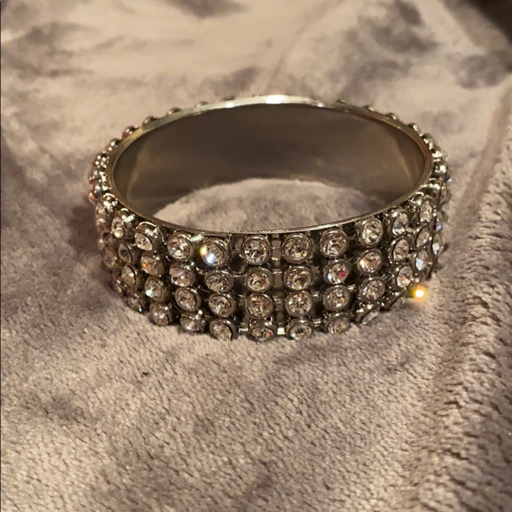 Rhinestone diamond cuff bangle